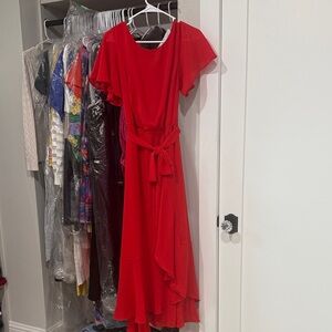 Red Lane Bryant Women's Flowing Dress 14